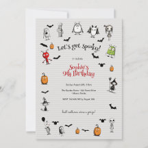 Let's get spooky creepy monsters birthday