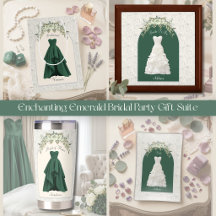 Enchanting Emerald Wedding Bridal Party Gift Suite