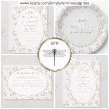 Classic Little Wild One Baby Shower Toile 