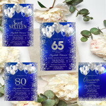 Glitter Confetti Balloons Navy Blue Birthday 