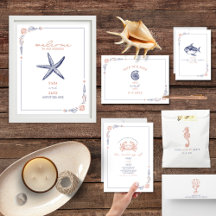 Rustic Beach Wedding - Red White & Blue