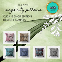 chic mega cities of the world throw pillow collect