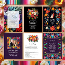 Vibrant Mexican Fiesta Floral Wedding Collection