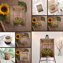 Rustic Modern Sunflower Carriage