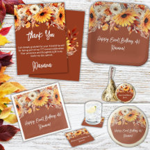 Fall Flowers on Terracotta Family Occasion Suite