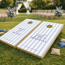 Elegant Modern stripe wedding cornhole games