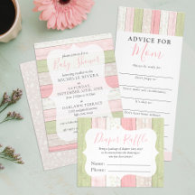 Cottage Sage Shabby Baby Shower Collection