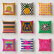 Dopamine Aesthetic Maximalist Throw Pillow Set 21