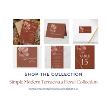 Simple Modern Terracotta Floral Collection