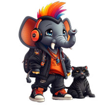 Punk with a Trunk Sticker Collection