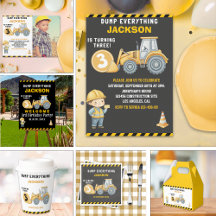 DUMP EVERYTHING – Construction Truck 3rd Birthday