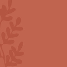 Modern Abstract Botanical Terracotta Brown Leaves