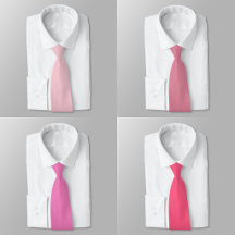Pink Solid Color Tones Neckties Collection 