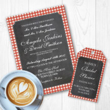 Red Check Chalkboard Collection