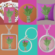 Pretty Tulips Collection With Custom Name