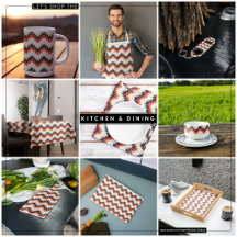 Orange and Black Navajo Style Art 