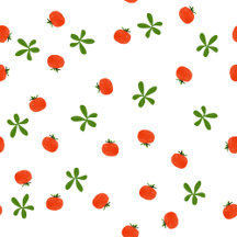 Salade caprese tomato basil white pattern