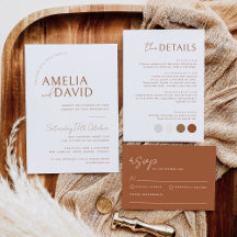 Brown Terracotta Minimalist  Wedding Suite
