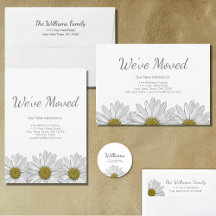 Modern Daisies New Home Moving Announcements