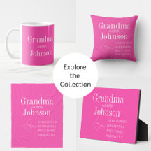 Personalized Gifts for Grandma Pink