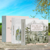 Pine Forest Mountain Cabin Lake House Guestbook