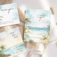 Tropical Palm Trees Wedding