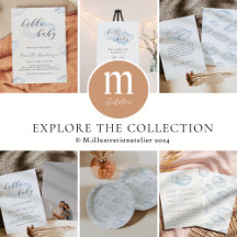 CLOUD - WATERCOLOR BLUE CLOUD BABY SHOWER