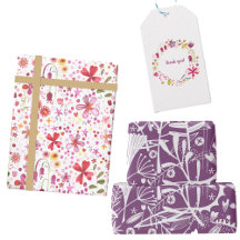 Floral Gift Wrap, Bags and Tags