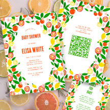 Citrus Celebration Colorful Bold Baby Shower Suite