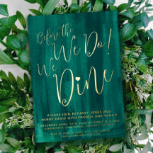 Pre wedding rehearsal dinner invitations
