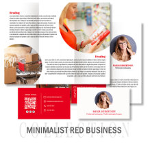 Minimalist Basic Business Essentials Red