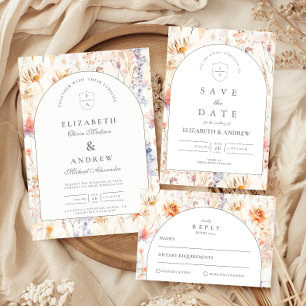 Convites Casamento Floral Botânico Moderno