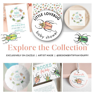 Guardanapo De Papel Pequeno Inseto de amor, Chá de fraldas bonito e co