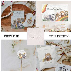 Convites Animais da selva tropical   CHÁ DE FRALDAS