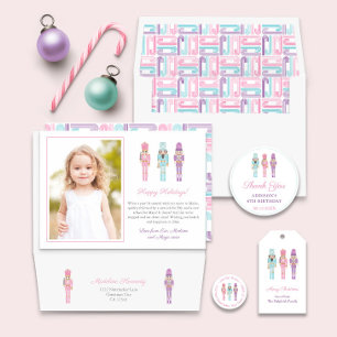 Adesivo Festa de aniversário do Pastel Nutcracker Balé Obr