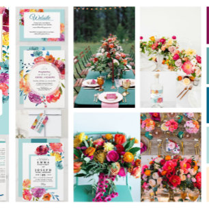 Convites Casamento floral de turquesa de Verão Brilhado