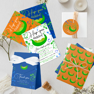 Convites Ervilhas De na moda Num Grupo Misto De Pod Orange 