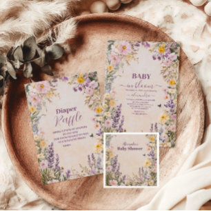 Convites Baby In Bloush Blush Primavera Floral Chá de frald