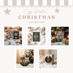 Convites Festa de Natal Rustic Robin