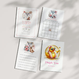 Cartão De Agradecimento Glam Baby Duck Chá de fraldas