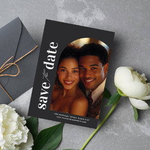 Convites Casamento Elegante de Foto do Arco Moderno de Spru