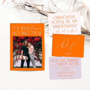 Foto em Laranja Simples Salvar o Convite de Data