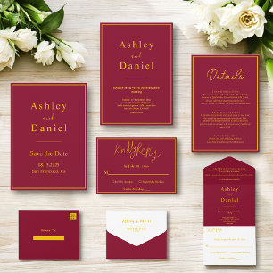 Casamento Formal Mínimo De Chic E Dourado