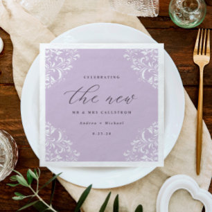 Convites Casamento de Lavanda Roxo Elegante