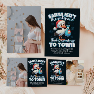 Adesivo Engraçado natal, bebê grávida, anúncio