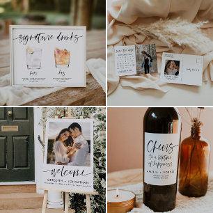 Cartão Postal Calendário de Caligrafia Moderna Salvar o Cartão-P