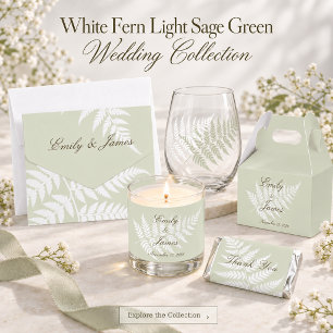 Convites Sage Verde Claro Branco Feto 5x7 Casamento Botânic