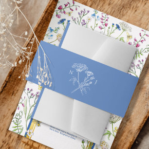 Convites Casamento branco branco verde-botânico do Cornflow