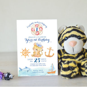 Convites Cor d'água pastel do tema marítimo náutico