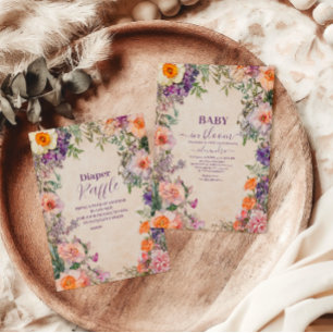 Prato De Papel Chá de fraldas Floral de Cores Aquáticas Quimérica